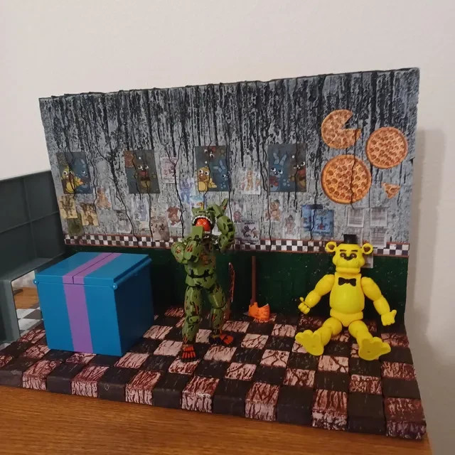 Action Figure Diorama  five nights at freddys hallway  fnaf 3  jazwares funko