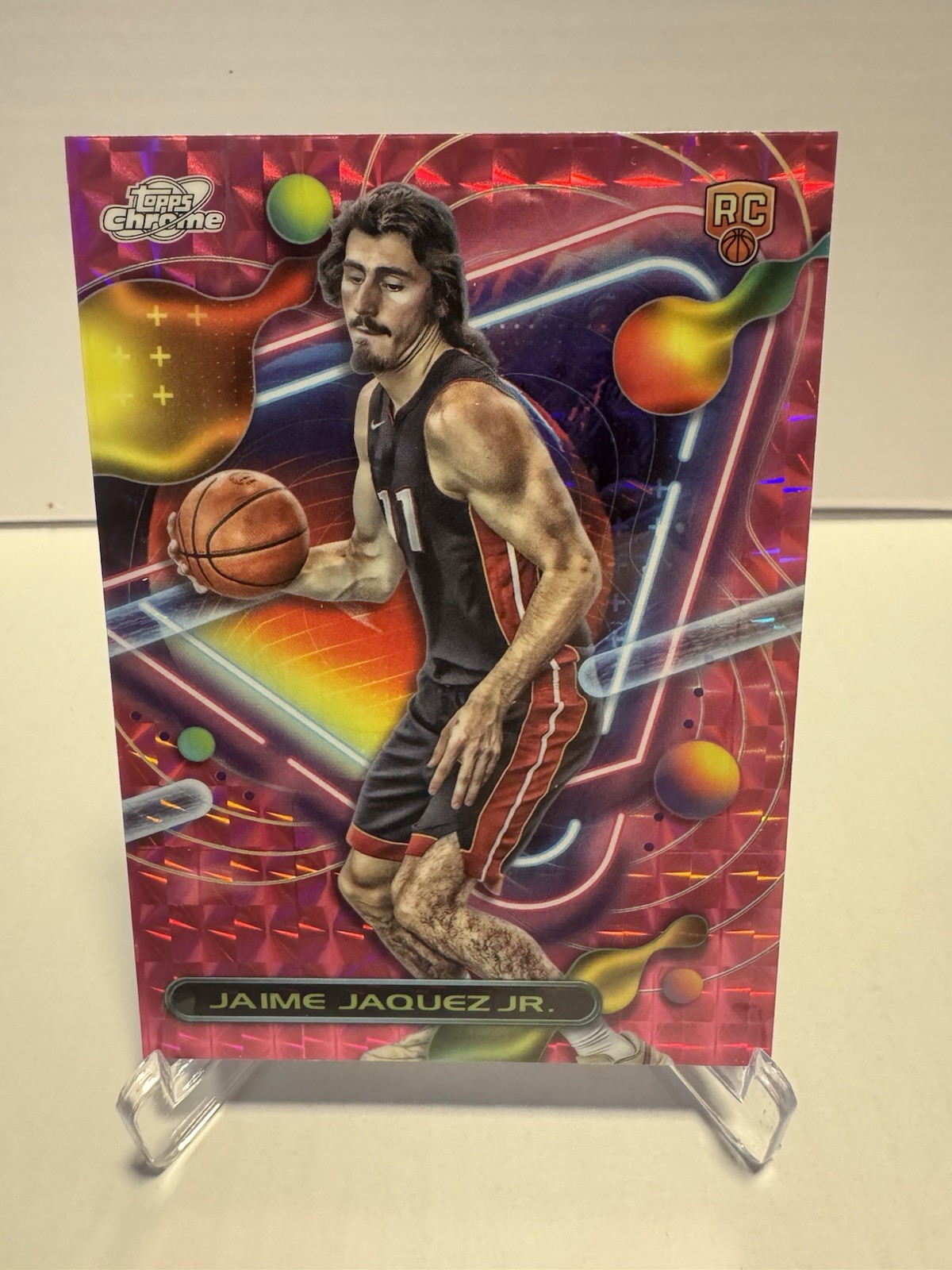 2023-24 Topps Cosmic Chrome - Jaime Jaquez Jr. #166 Pink Galaxy Refractor (RC)