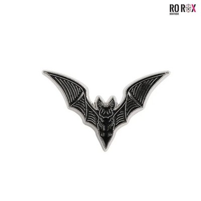 Ro Rox Fledermaus Figur Gothic Anstecker Pin schwarz Cartoon Vampir