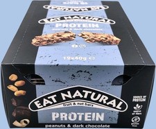 Eat Natural Protein Bars 12 x 40g- Peanut and dark chocolate, High Protein Bar