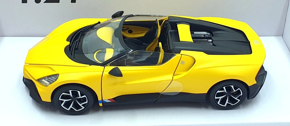 CMJ 1/24 Scale Diecast 124BMYW - Bugatti Mistral - Yellow - Image 4 of 4