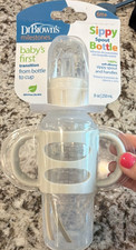 Dr. Brown  s Sippy Cup 8 oz BPA-Free Handles Spill Proof Wide Neck