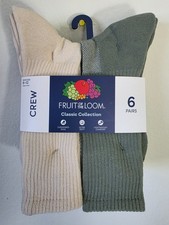 Fruit Of The Loom Men's 6-Pairs Classic Collection Crew Socks. 81 .