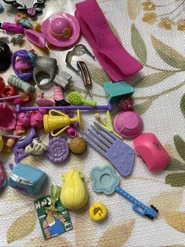 Huge Polly Pocket Lot Rubber Vintage Shoes Hair Boots Accessories Hats Bags More - Picture 6 of 11