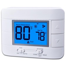 Non Programmable Thermostat for Home - Multi Stage 2H/2C, with Large LCD Display