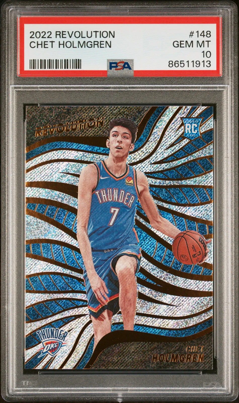 2022 Panini Revolution Chet Holmgren #148 PSA 10