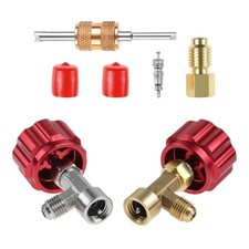 4 PCS R134a Can Tap Kit, Self Sealing Puncture Can Taps with Tank Adapter Red