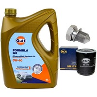 MotoröL Filter Set 5W-40 5 Liter + ÖLablassschraube FüR Audi Cabriolet A8 2.8