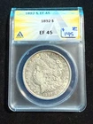 1892 MORGAN DOLLAR ANACS EF 45