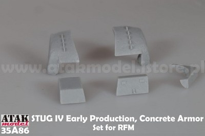 Atak 1/35 Surmgeschutz IV Early Production Concrete Armour for Rye Field Model