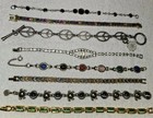 Womens Tennis/Link Bracelets~Jewelry Lot Of 8~Lucky Brand Scarab Turtles Stones
