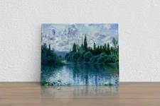 Claude Monet "Arm of the Seine near Vetheuil" Canvas Print Wall Art Home Decor
