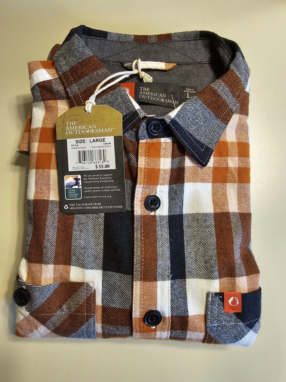The American Outdoors Mens Flannel Shirt Large NWT
Opens in a new window or tab