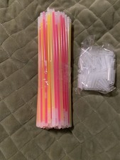 100PCS Ultra Bright Glow Sticks For Glow Bracelets Necklaces w/ 100 Connectors