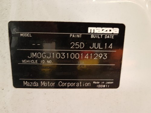 MAZDA 6 TAILGATE, GJ-GL, WAGON, W/ STANDARD KEYLESS ENTRY TYPE, 11/12- - Picture 11 of 12