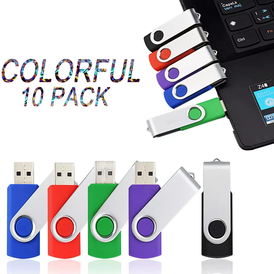 Lote USB 2.0 4GB, 8GB, 16GB, 32GB, 64GB USB Flash Drives Memory Stick Thumbdrive - Imagem 4 de 4