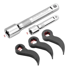 5 Piece Pry Bar Wrench Adapter Kit Fits Various Drive Sizes for Repairs