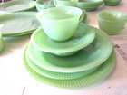 Vintage, Jadeite, Fire King, Jane Ray, Glass, 4 Full Place Settings and Extras — photo 2