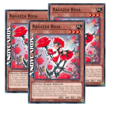 PINK GIRL 3x   (Rose Girl)   Common   L5DD ITA11   1Ed   Yugioh!   ANDYCARDS
