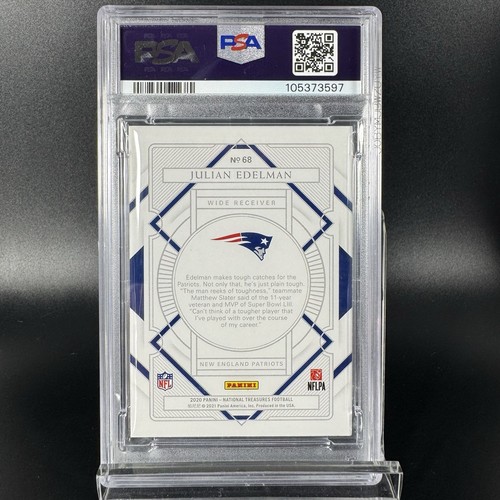 Julian Edelman 2020 Panini National Treasures #68 Platinum 1/1 One Of One PSA 9 - Bild 2 von 2