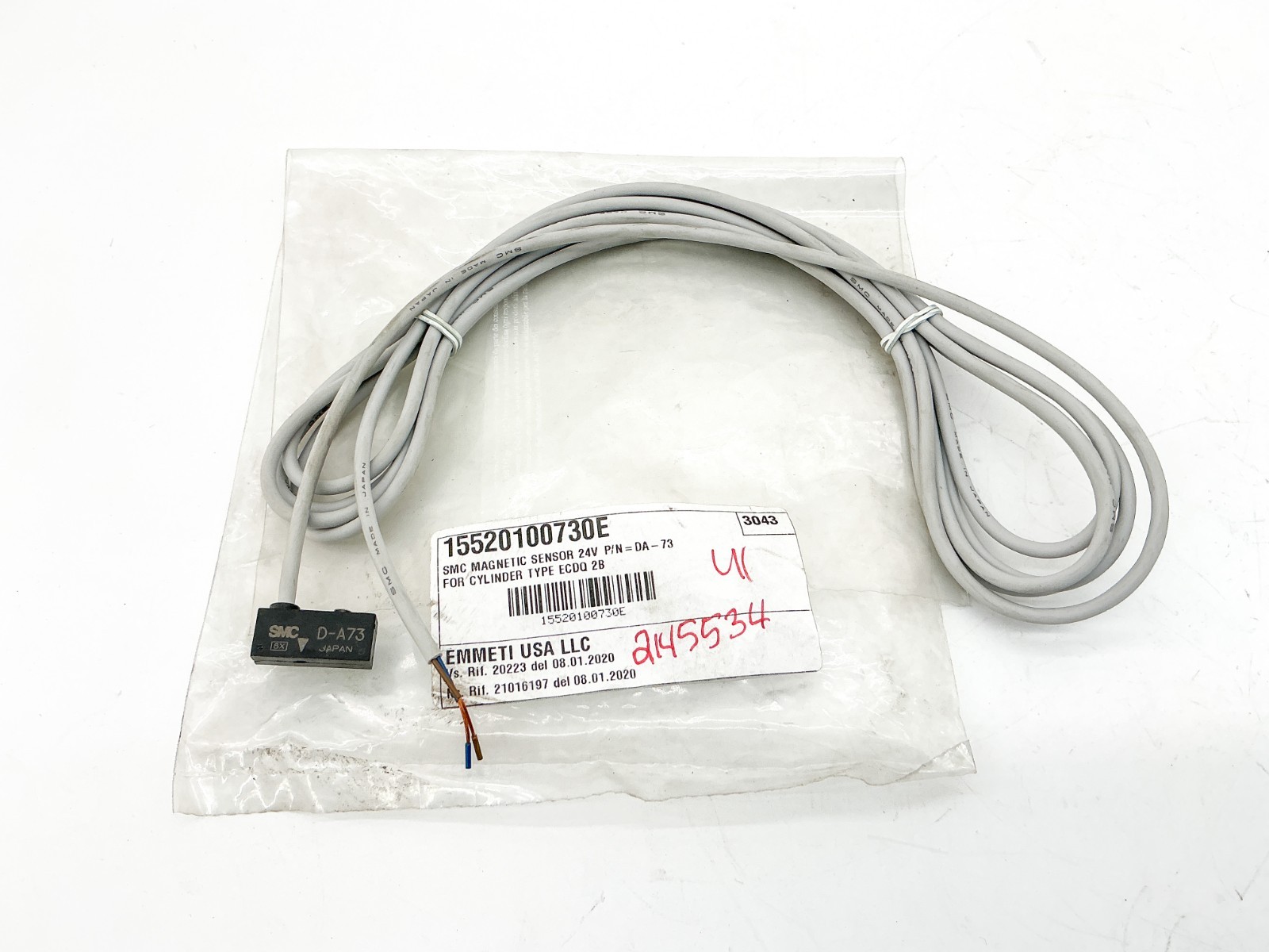 New SMC D-A73 Magnetic Sensor Switch 24V 2 Wire - No Box