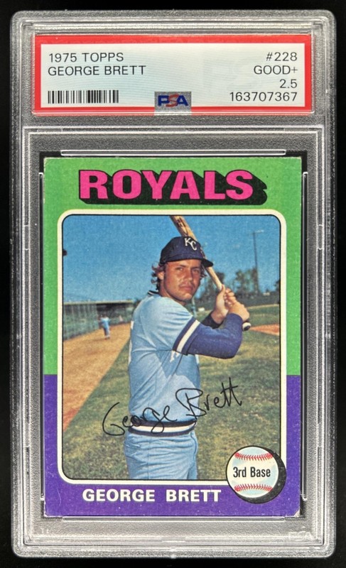1975 Topps George Brett Rookie RC #228 Royals PSA 2.5