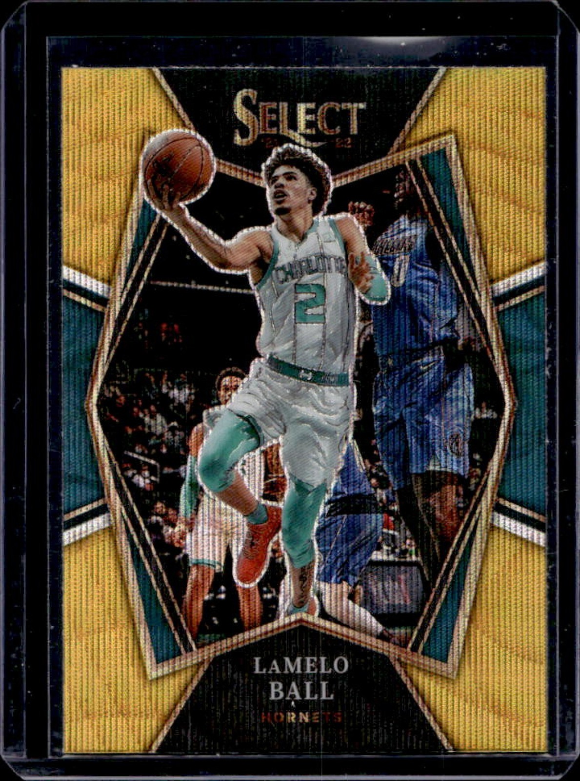 2021-22 Select LaMelo Ball Gold Wave Prizm Premier Level #185 Hornets