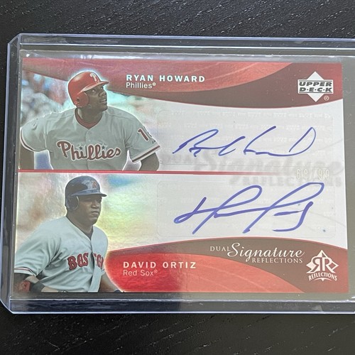 DAVID ORTIZ / RYAN HOWARD 2005 Upper Deck Reflections Dual Autograph /99 AUTO