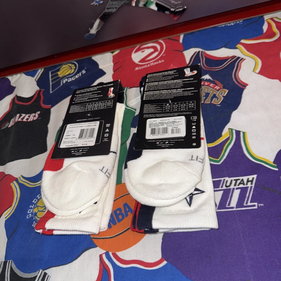 Nuevos calcetines de baloncesto NIKE ELITE CREW TEAM EE. UU. TALLA L 1XRed1XBlue RAROS OLIMPICOS  Foto 4 de 4