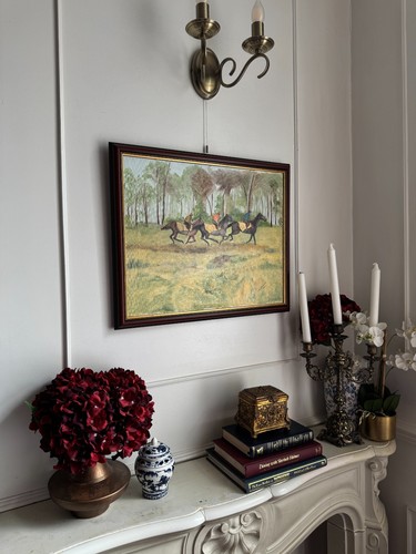 Galloping Through the Green - Original Oil Painting by N.G. Reynolds