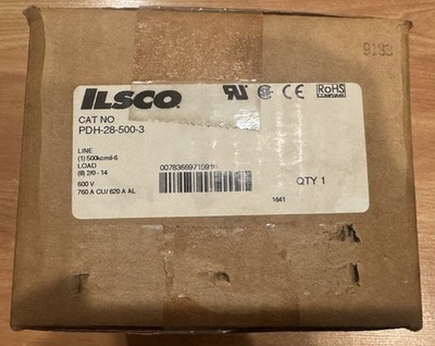 New ILSCO PDH-28-500-3 Power Distribution Block 3P