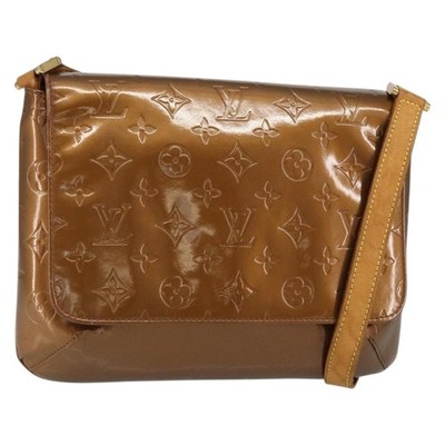 LOUIS VUITTON Monogram Vernis Thompson Street Bag Bronze M91124 LV Auth 150557