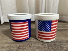 The Fridge Freezable Drink Cooler Can Koozie Lifoam  American Flag Lot Of 2