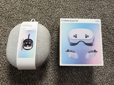 Meta Quest 3S (Brand New/Sealed) VR Headset 128GB White+ Carrying Case