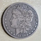1880 CC Morgan Silver Dollar Fine F Or Very Fine VF Detail Damaged Rev 79 1879