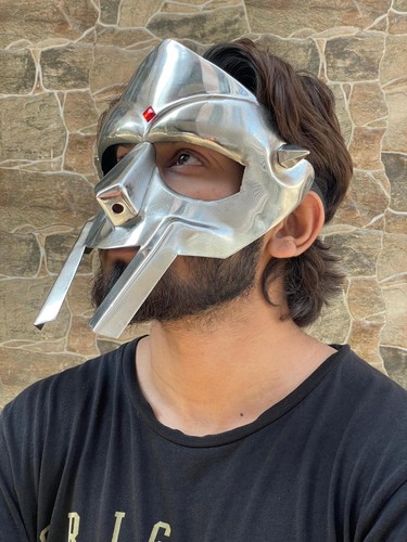 MF DOOM Mask Mad Villan Gladiator Face Mask Mad-villain Steel Face Armor Mask - Picture 4 of 8