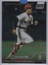 2022 Topps Stadium Club Chrome #226 Carlton Fisk Base Refractor Parallel