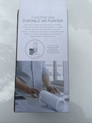 Purezone Mini Tragbarer Luftreiniger Atmen Reiniger Luft 3 Ventilator Geschwindigkeiten - Bild 2 von 4