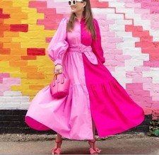 CHRISTOPHER JOHN ROGERS x TARGET Sleeveless Ruffle Two-tone Tiered Dress S 4NWT