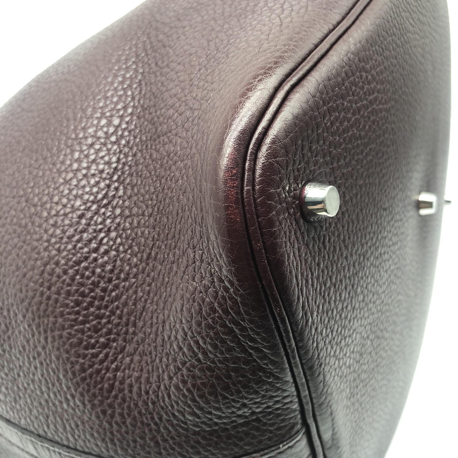 Picotin Taurillon Clemence Chocolate Handbag - ## image 4