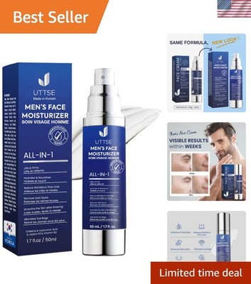 6-in-1 Men's Face Moisturizer - Anti-Aging Cream with Hyaluronic Acid 1.7 fl oz