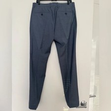 Theory Marlo Calleway Mens Slim Fit Wool Dress Pants Blue 100 Wool Size 32