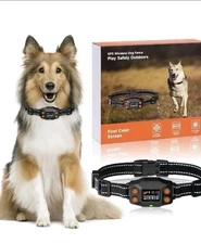 GPS Wireless Dog Fence, GPS Dog Collar Fence System, Adjustable 25-999 Yards ...