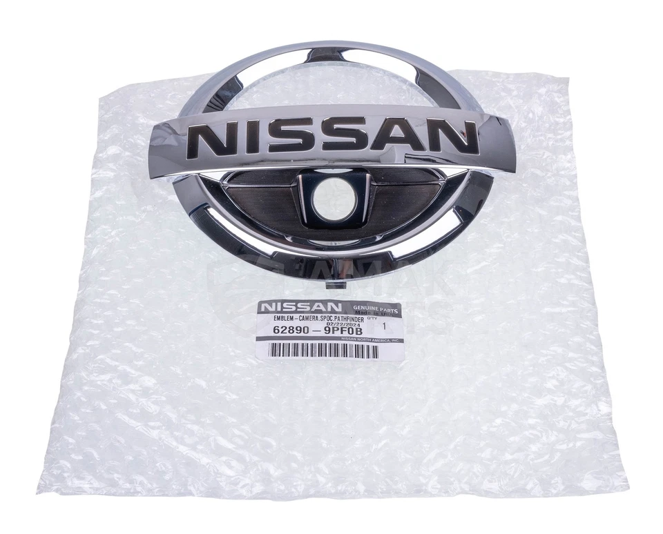 Emblema de parrilla delantera genuino OEM para Nissan Pathfinder 62890-9PF0B 628909PF0B Foto 2 de 4