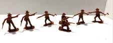 Lot of Brown Plastic 1-5/8" to 2-1/8" Figures 7 Pioneer Marx