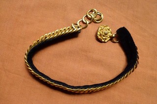 VICTORIAN ERVII BRITISH ARMY BLUE CLOTH HOME SERVICE HELMET CHIN CHAIN & ROSETTE