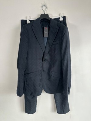 TED BAKER ANZUG SET MARINE 40 Regular Medium Sakko Hose 34 W 31 L NEU kariert