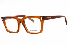 SALVATORE FERRAGAMO SF2993 232 Eyeglasses Transparent Brown Frame 53mm