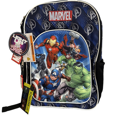 Marvel Avengers Light Up Backpack  17  Laptop Sleeve & Key Chain NWT 3D Front