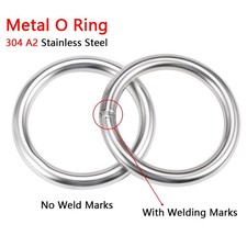 Metal Round O Rings- 304 A2 Stainless Steel- Welded Marks/No Weld Marks Polished